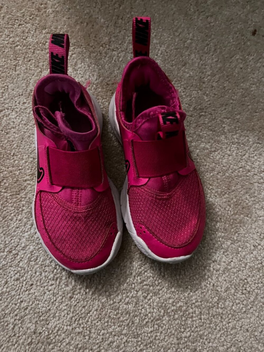 Nike Flex Runner 2 Toddler 8C Hyper Pink White Strap Sneakers - Picture 3 of 4